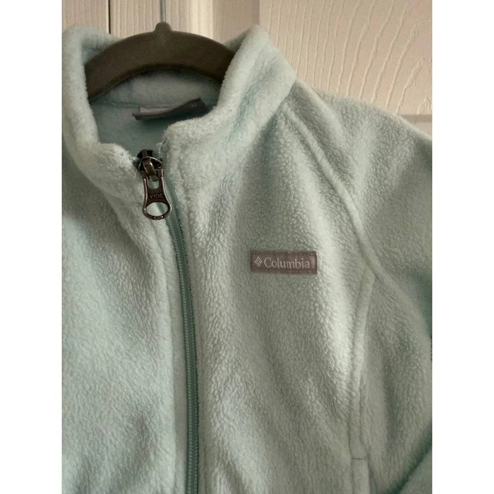 Columbia Kids Light Blue Fleece Zip Up Jacket Size 3T - Picture 4 of 6